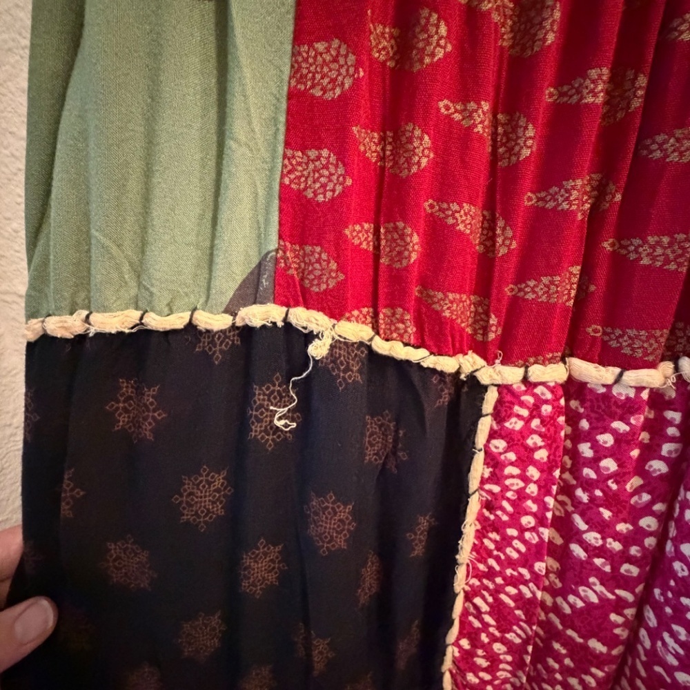 Kantha Patchwork Skirt, One of a kind, Fits like a Small - Picture 15 of 16